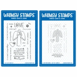 Whimsy Stamps Rainbow Angel Clear Stamp And Mask Set
