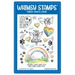 Whimsy Stamps Rainbow Bridge Cat Rub Ons Wsro-04
