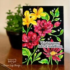 Simon Says Stamp Embossing Folder And Cutting Dies Wild Blossom Sfd394 Sunny Vibes -Simon Says Stamp Wild Blossom folder BO