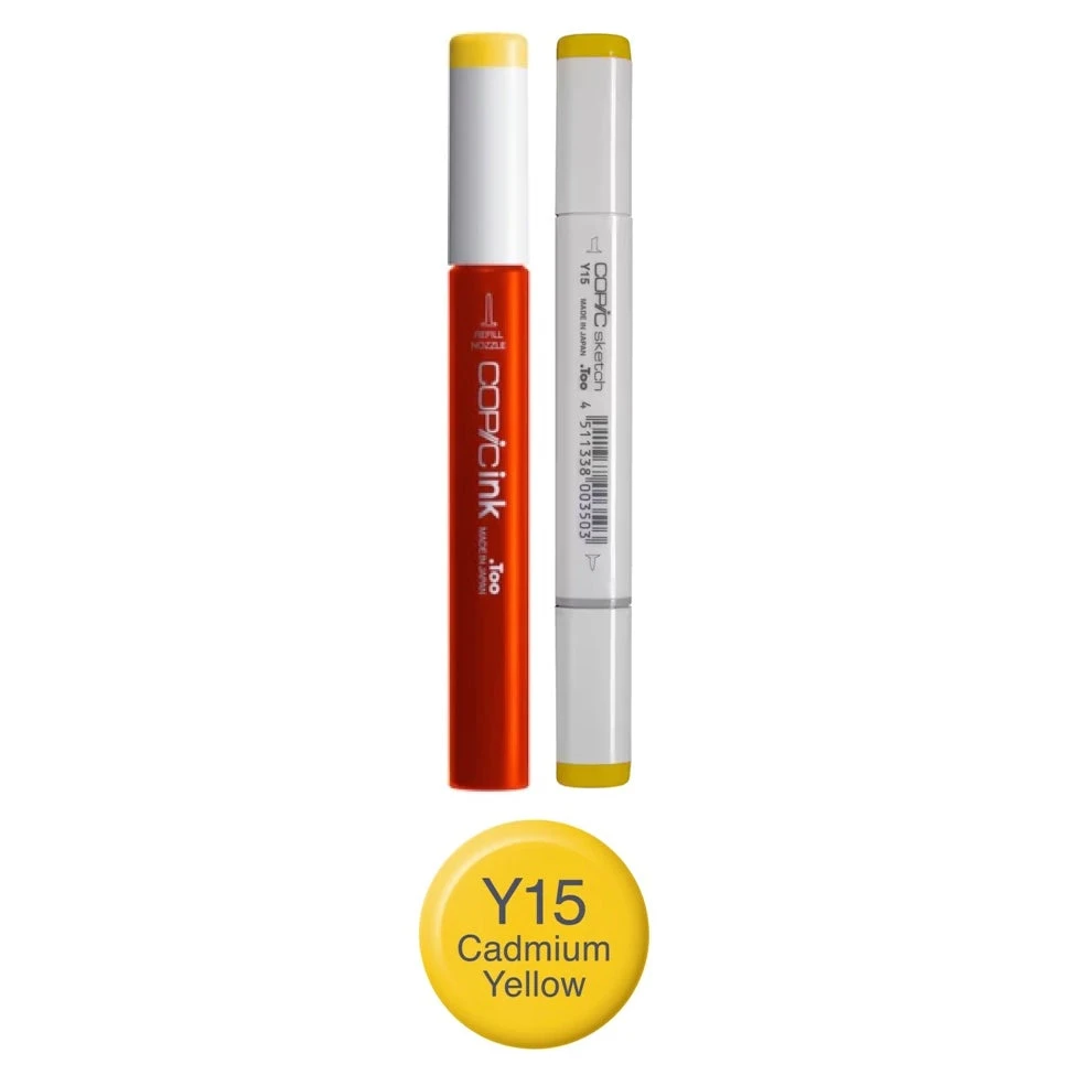 Copic Marker Cadmium Yellow Marker And Refill Bundle Y15 3 Copic Marker Cadmium Yellow Marker And Refill Bundle Y15