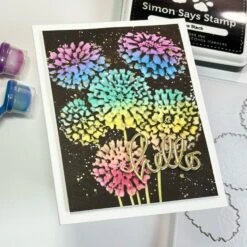 Simon Says Stamp Embossing Folder And Cutting Dies Zippy Zinnias Sfd401 Sunny Vibes -Simon Says Stamp Zippy Zinnias folder KD