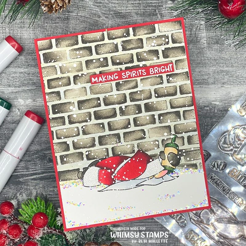 Whimsy Stamps Blitzened NoFuss Masks Wsnfm25* 5 Whimsy Stamps Blitzened NoFuss Masks Wsnfm25* - Image 3