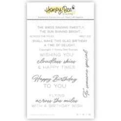 Honey Bee Across The Miles Clear Stamps Hbst-532
