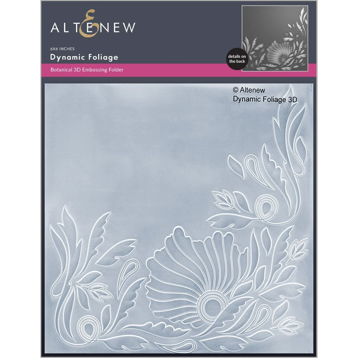 Altenew Dynamic Foliage 3D Embossing Folder Alt8213* 3 Altenew Dynamic Foliage 3D Embossing Folder Alt8213*