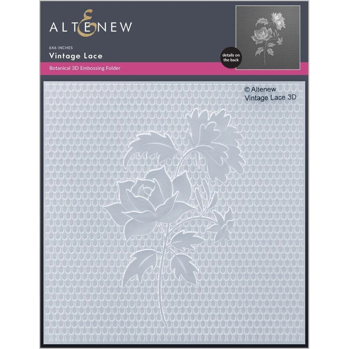 Altenew Vintage Lace 3D Embossing Folder Alt7085 3 Altenew Vintage Lace 3D Embossing Folder Alt7085