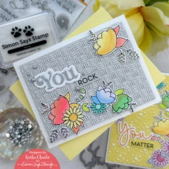 Simon Says Stamp Embossing Folder Basket Weave Sf462 -Simon Says Stamp basket weave folder kc