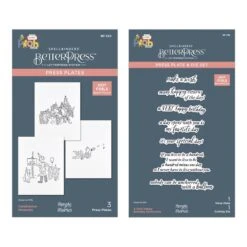 Spellbinders Celebration And Birthday Sentiments Press Plate And Die Bundle
