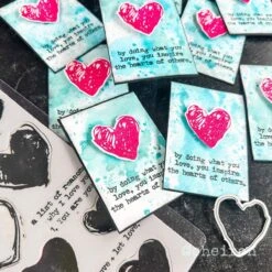 Tim Holtz Distress Embossing Glaze Picked Raspberry Ranger Tde79170 -Simon Says Stamp cheiron love notes atcs 12 3a8bd8c2 c2fd 46f4 a6d9 de4db3be3456