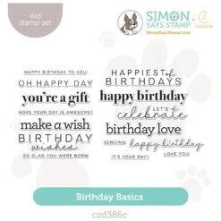 CZ Design Clear Stamps Birthday Basics Cz386c Splendor