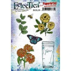 Paper Artsy Eclectica3 Gwen Lafleur Cling Stamps Egl39*