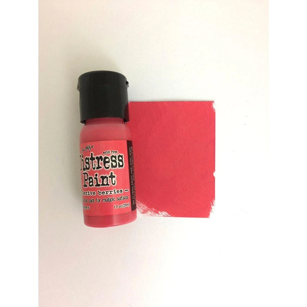 Tim Holtz Flip Top Distress Paint Festive Berries Ranger TDF53040 4 Tim Holtz Flip Top Distress Paint Festive Berries Ranger TDF53040 - Image 2