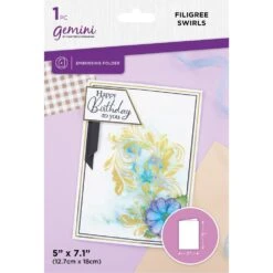 Gemini Filigree Swirls 5 X 7 2D Embossing Folder Gem-ef5-filswir*