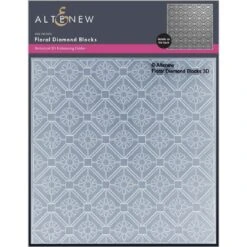 Altenew Floral Diamond Blocks 3D Embossing Folder Alt7964*