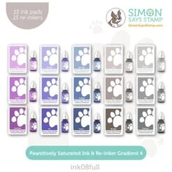 Simon Says Stamp Pawsitively Saturated Ink And Re-Inker Set Gradient 4