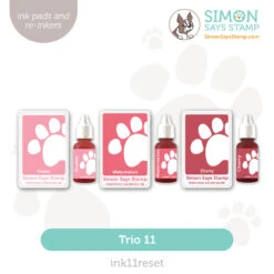 Simon Says Stamp Pawsitively Saturated Ink Trio 11 And Re-Inkers STAMPtember