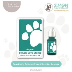 Simon Says Stamp Pawsitively Saturated Ink And Re-inker Set Aegean