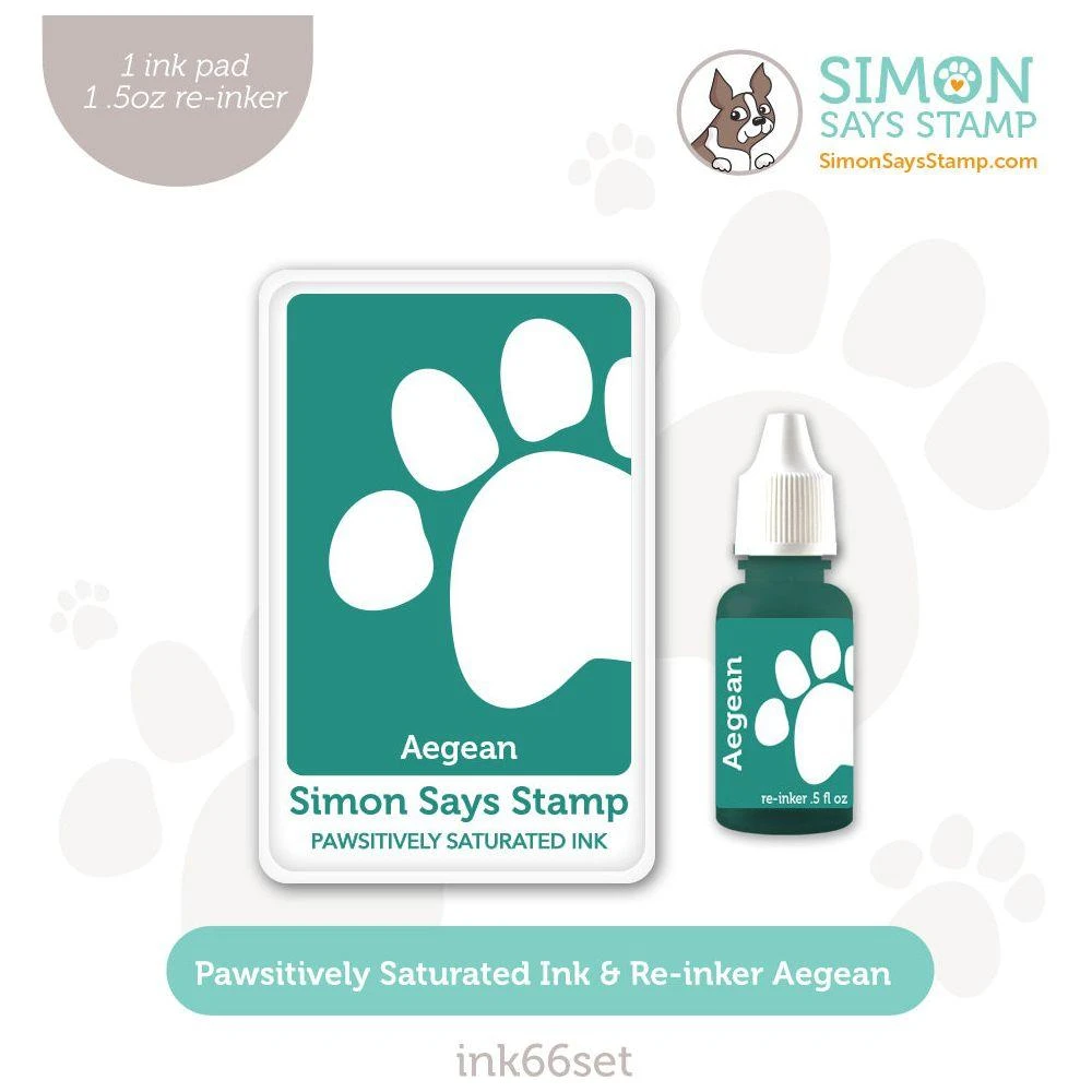 Simon Says Stamp Pawsitively Saturated Ink And Re-inker Set Aegean 3 Simon Says Stamp Pawsitively Saturated Ink And Re-inker Set Aegean