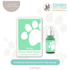 Simon Says Stamp Pawsitively Saturated Ink And Re-inker Set Spring