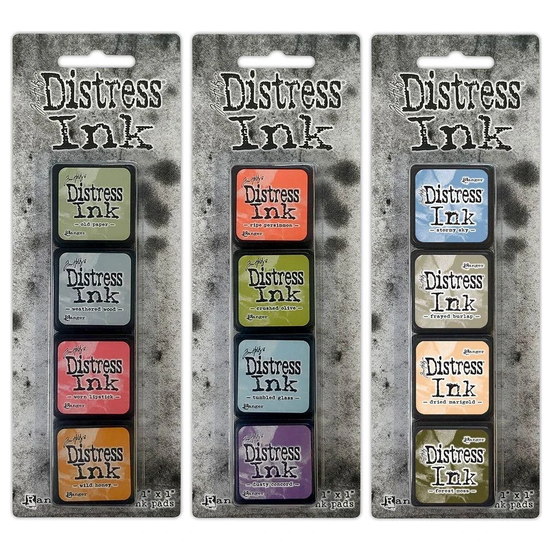 Tim Holtz Mini Distress Ink Pads Sets 7, 8, And 9 Ranger 3 Tim Holtz Mini Distress Ink Pads Sets 7, 8, And 9 Ranger