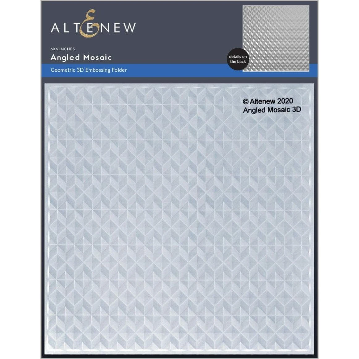 Altenew Angled Mosaic 3D Embossing Folder Alt4694 3 Altenew Angled Mosaic 3D Embossing Folder Alt4694