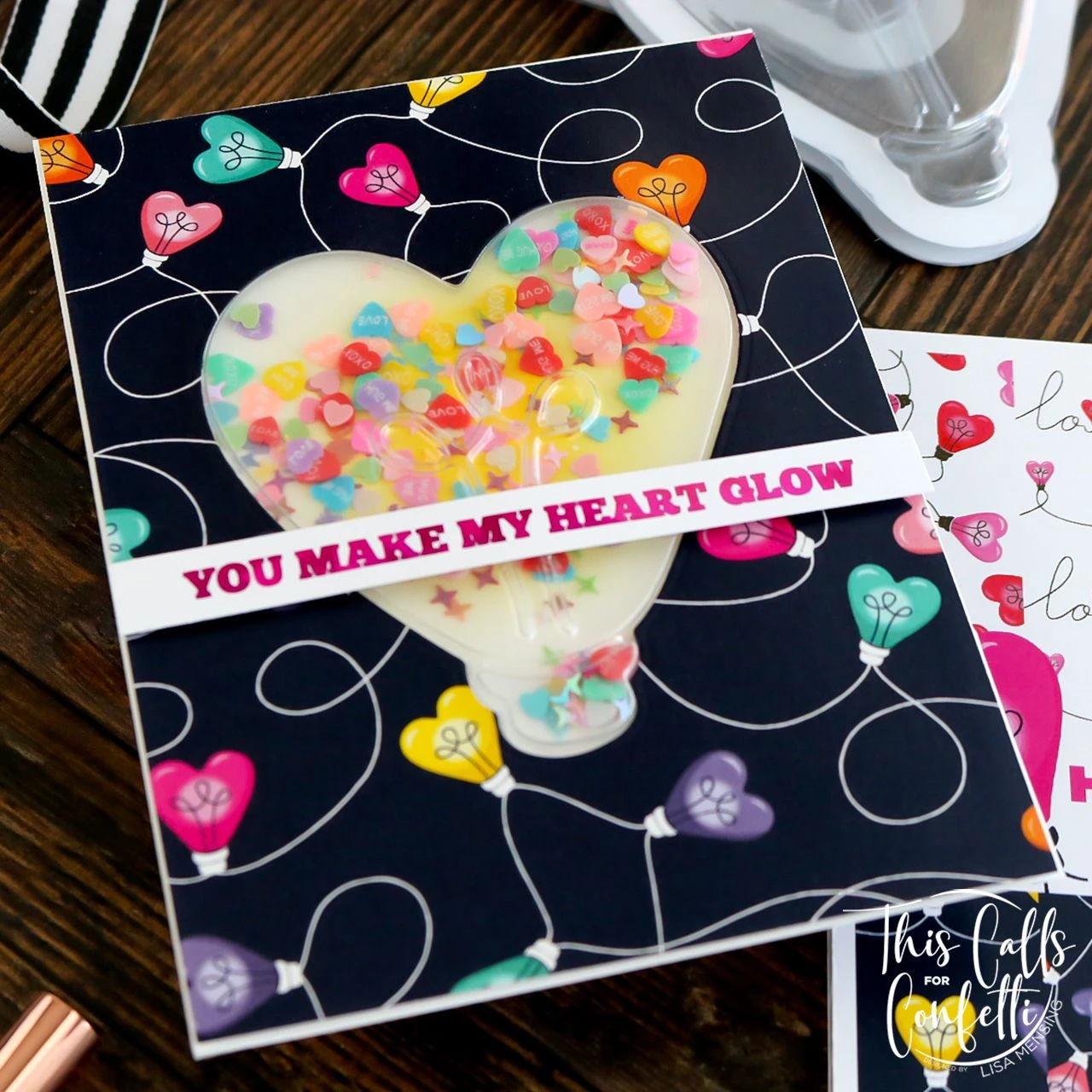 This Calls For Confetti Heart Glow Shaker Pouch And Die Set* 5 This Calls For Confetti Heart Glow Shaker Pouch And Die Set* - Image 3