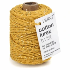 Vivant Lurex Ocre/Kurkuma Cotton Cord 54.68 Yards 1050.5002.56*