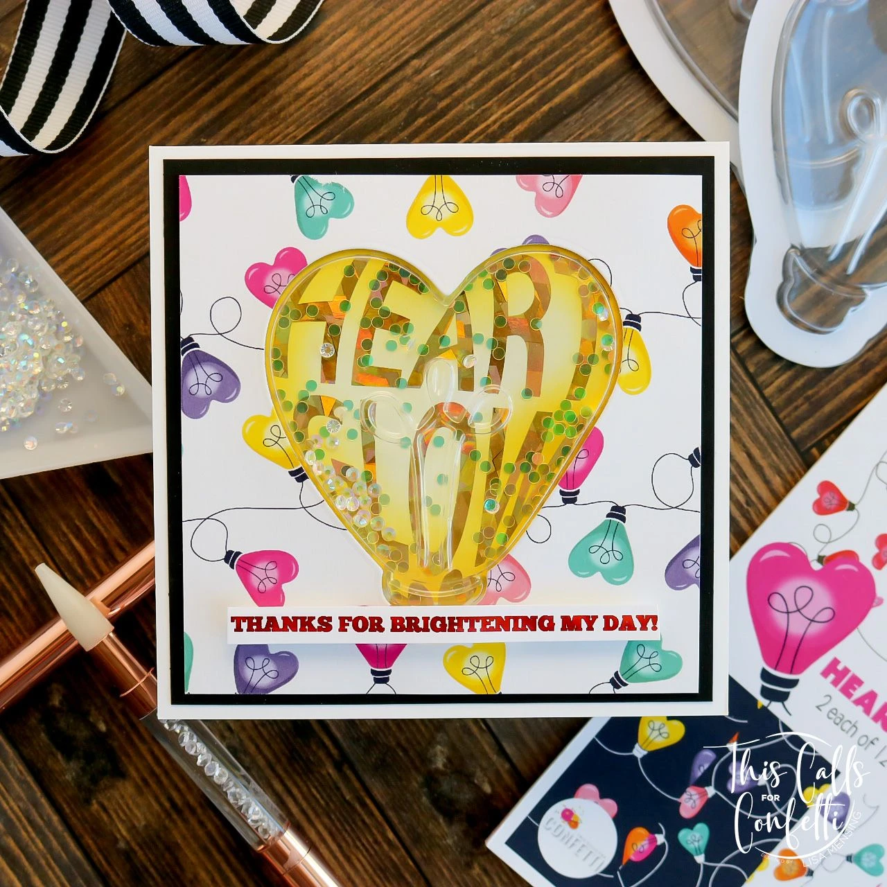 This Calls For Confetti Heart Glow Shaker Pouch And Die Set* 6 This Calls For Confetti Heart Glow Shaker Pouch And Die Set* - Image 4