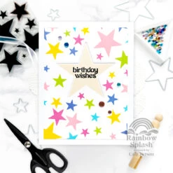 Rainbow Splash Detail Scissors Rst4 -Simon Says Stamp scissors CP1