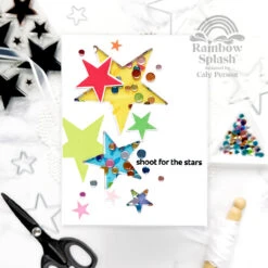 Rainbow Splash Detail Scissors Rst4 -Simon Says Stamp scissors cp