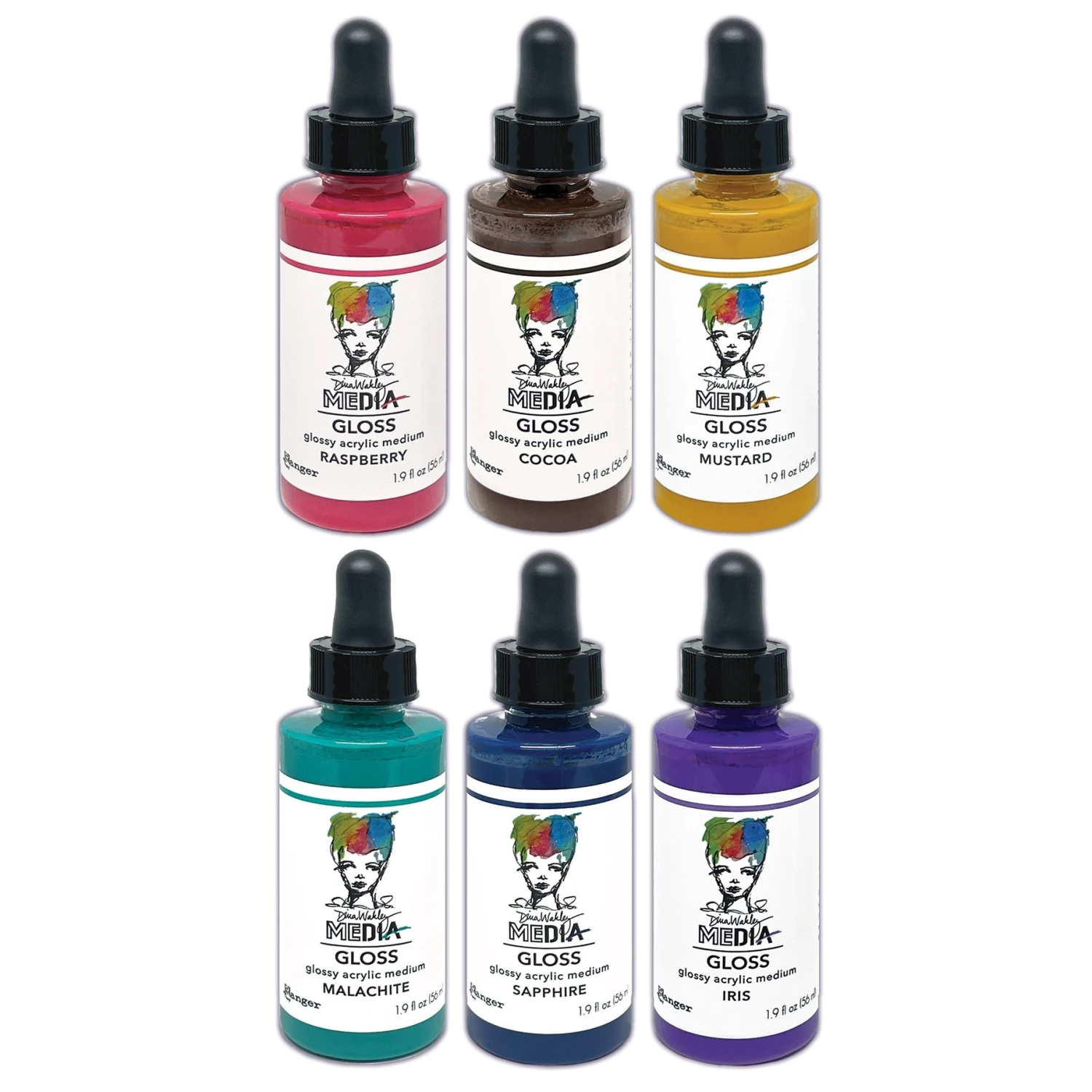 Dina Wakley Ranger 6 Media Gloss Dropper Set 2 3 Dina Wakley Ranger 6 Media Gloss Dropper Set 2