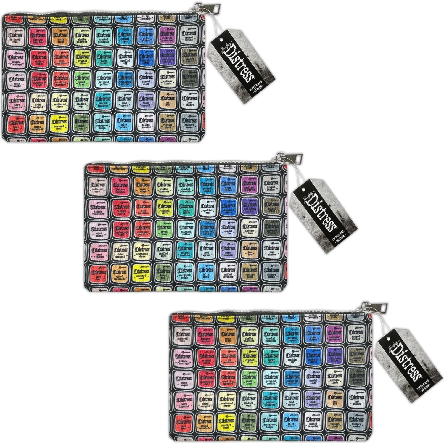 Tim Holtz Medium 6 X 10 Distress Zipper Bag Bundle Of 3 3 Tim Holtz Medium 6 X 10 Distress Zipper Bag Bundle Of 3