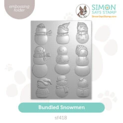 Simon Says Stamp Embossing Folder Bundled Snowmen Sf418