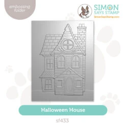 Simon Says Stamp Embossing Folder Halloween House Sf433