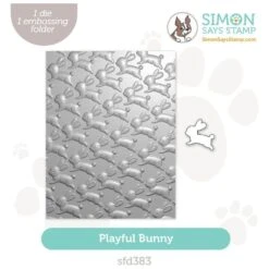 Simon Says Stamp Embossing Folder And Cutting Die Playful Bunny Sfd383 Be Bold