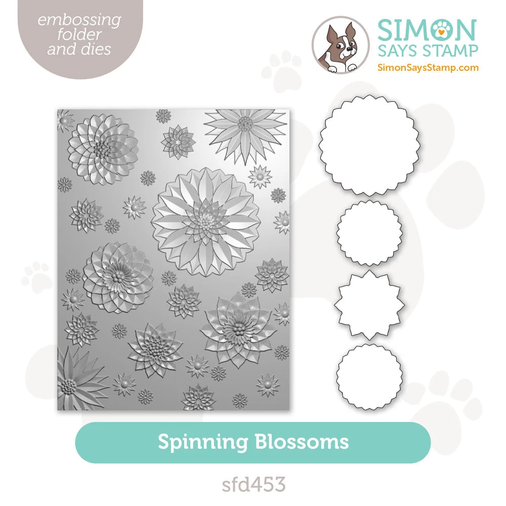 Simon Says Embossing Folders And Cutting Dies Spinning Blossoms Sfd453 3 Simon Says Embossing Folders And Cutting Dies Spinning Blossoms Sfd453
