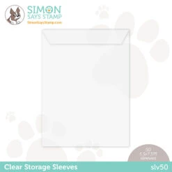 Simon Says Stamp 7.375 X 5.75 Clear STORAGE SLEEVES 50 Pack SLV50