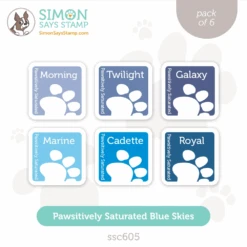 Simon Says Stamp Pawsitively Saturated Ink Cubes Blue Skies Ssc605