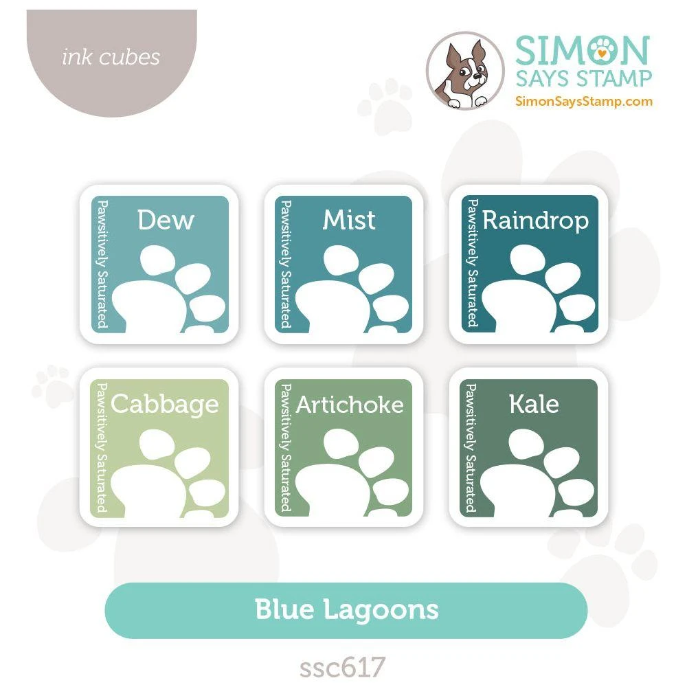 Simon Says Stamp Pawsitively Saturated Ink Cubes Blue Lagoons Ssc617 3 Simon Says Stamp Pawsitively Saturated Ink Cubes Blue Lagoons Ssc617