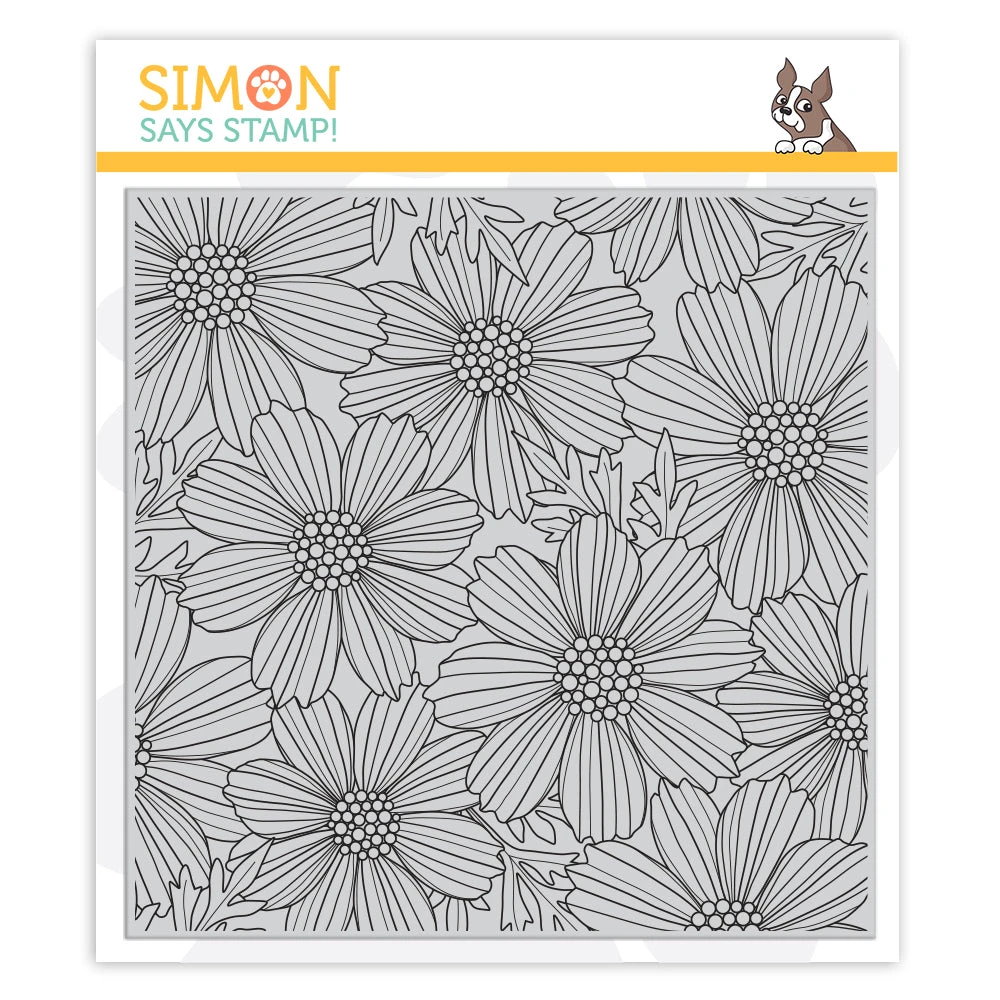Simon Says Cling Stamp COSMOS BLOOM BACKGROUND Sss102031 * 3 Simon Says Cling Stamp COSMOS BLOOM BACKGROUND Sss102031 *