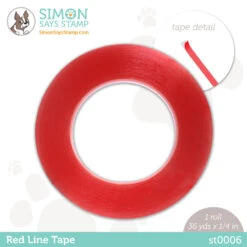 Simon Says Stamp RED LINE TAPE 1/4 Inch St0006