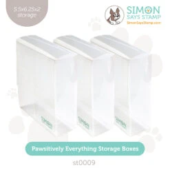 Simon Says Stamp Set Of 3 PAWSITIVELY EVERYTHING STORAGE BOXES St0009