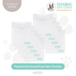 Simon Says Stamp PAWSITIVELY EVERYTHING CLEAR POCKETS St0010