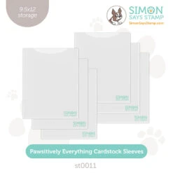 Simon Says Stamp PAWSITIVELY EVERYTHING 9.5x12 SLEEVES St0011