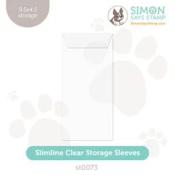 Simon Says Stamp 9.5 X 4.5 Clear Storage Sleeves 25 Pack St0073