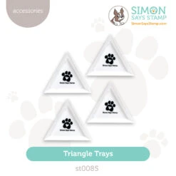 Simon Says Stamp Set Of 4 TRIANGLE TRAYS St0085