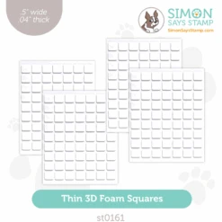 Simon Says Stamp Thin White 3D Foam Squares Large St0161 Cheering For You