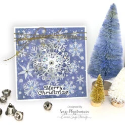 Simon Says Stamp Set Of 2 Stencils Winter Flurries 1074st -Simon Says Stamp stencil SP2