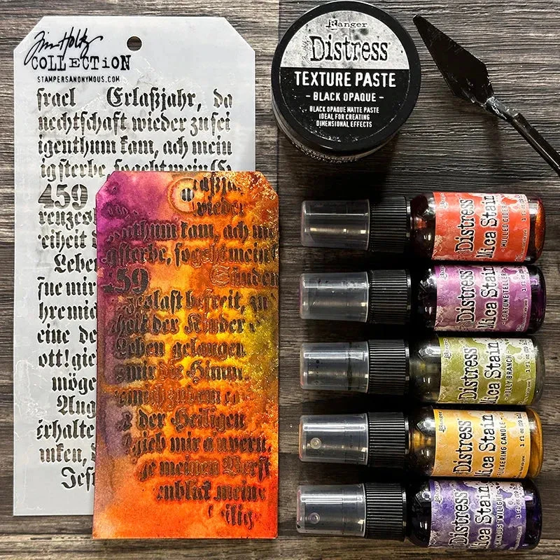 Ranger Tim Holtz Distress Texture Paste Sparkle And Black Opaque Bundle 10 Ranger Tim Holtz Distress Texture Paste Sparkle And Black Opaque Bundle - Image 8