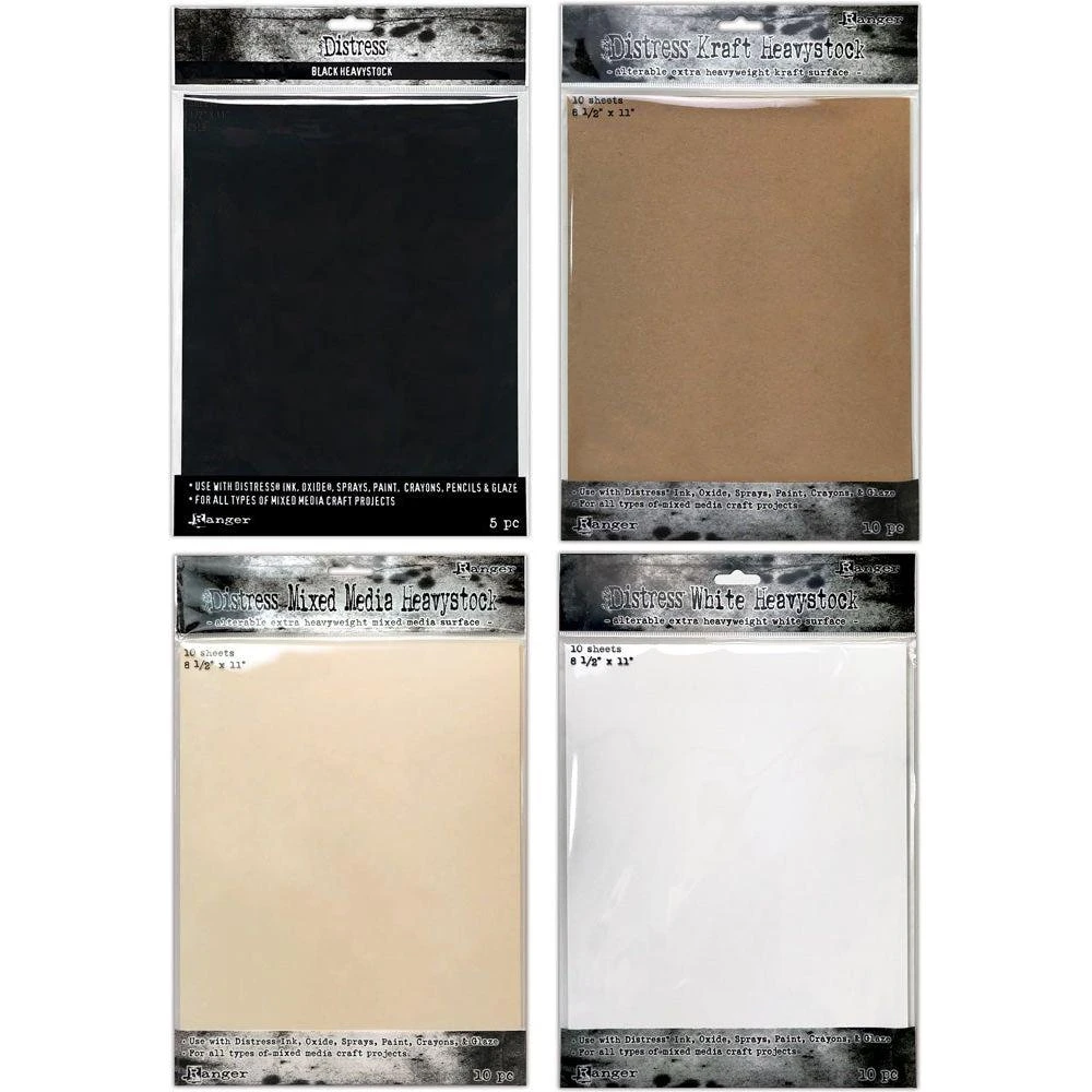 Tim Holtz Distress 8.5 X 11 Heavystock Surfaces Bundle 3 Tim Holtz Distress 8.5 X 11 Heavystock Surfaces Bundle