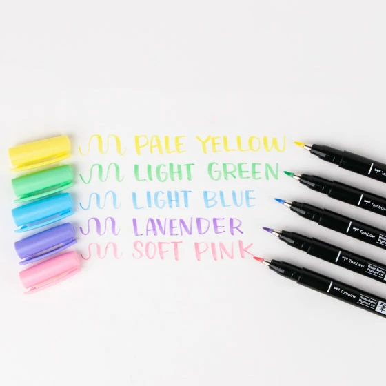 Tombow® Tombow Fudenosuke Pastel Brush Pens 56448* 5 Tombow® Tombow Fudenosuke Pastel Brush Pens 56448* - Image 3